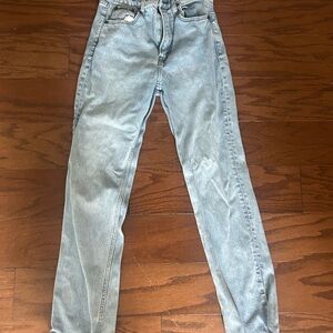 Abercrombie & Fitch Ultra High Rise Blue Jeans ankle straight